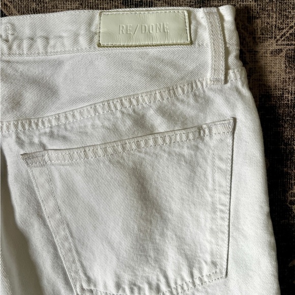 RE/DONE White Straight Leg Jeans - Picture 5 of 6